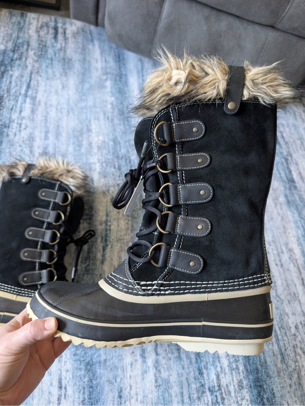 SOREL Joan Of Arctic Boots Womens Size 11  Waterproof Snow Rain Winter Faux Fur - Picture 16 of 16